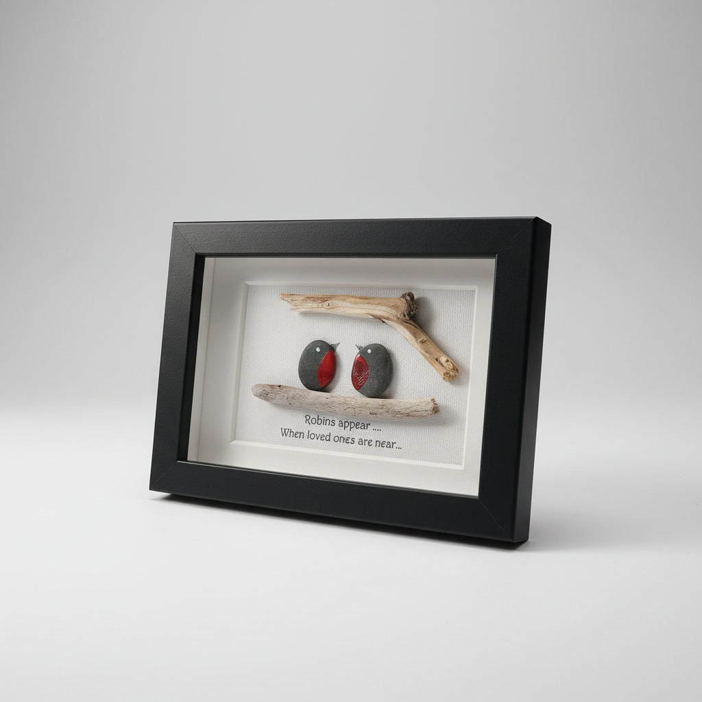 Framed Pebble & Ceramic Art - Lough Melvin Studios
