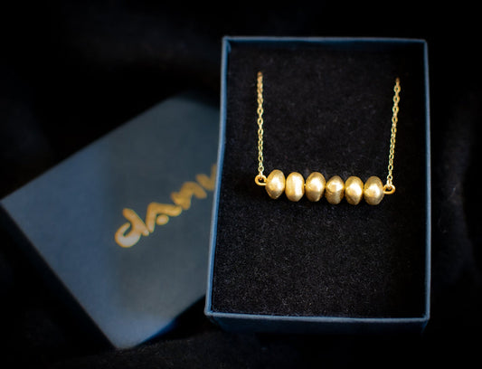 Cast Brass Bead Necklace - Danú