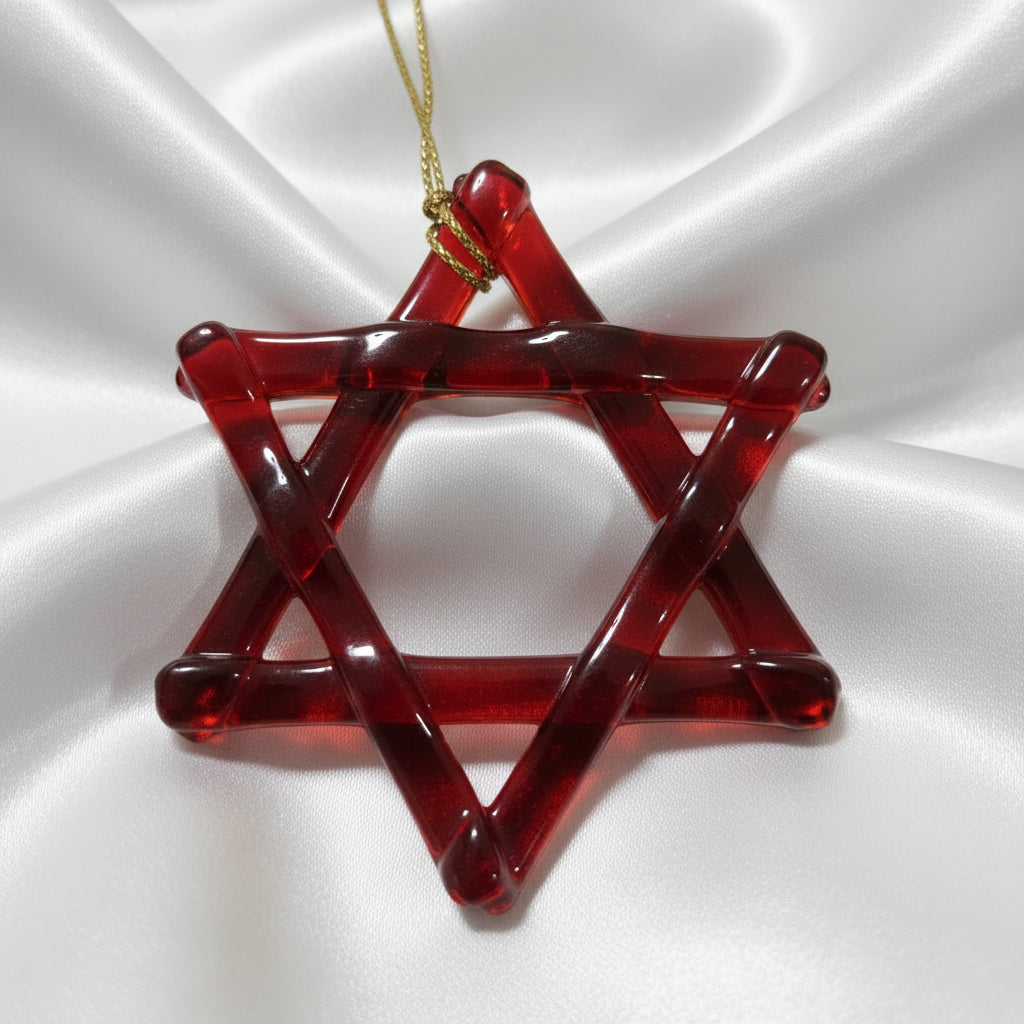 Fused Glass Christmas Star & Wreath Tree Decorations - Michelle Brady Studio