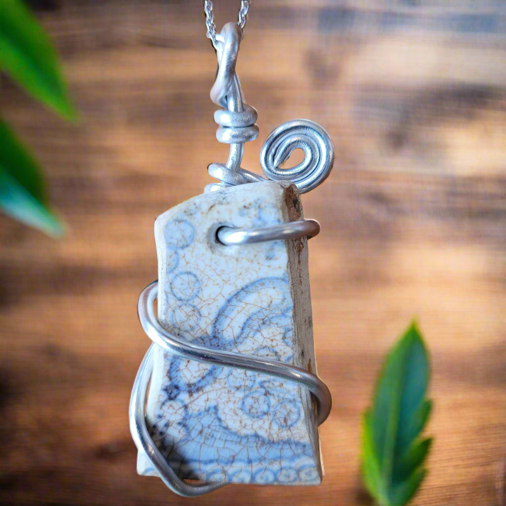 Irish Seaglass Wire Wrapped Necklaces