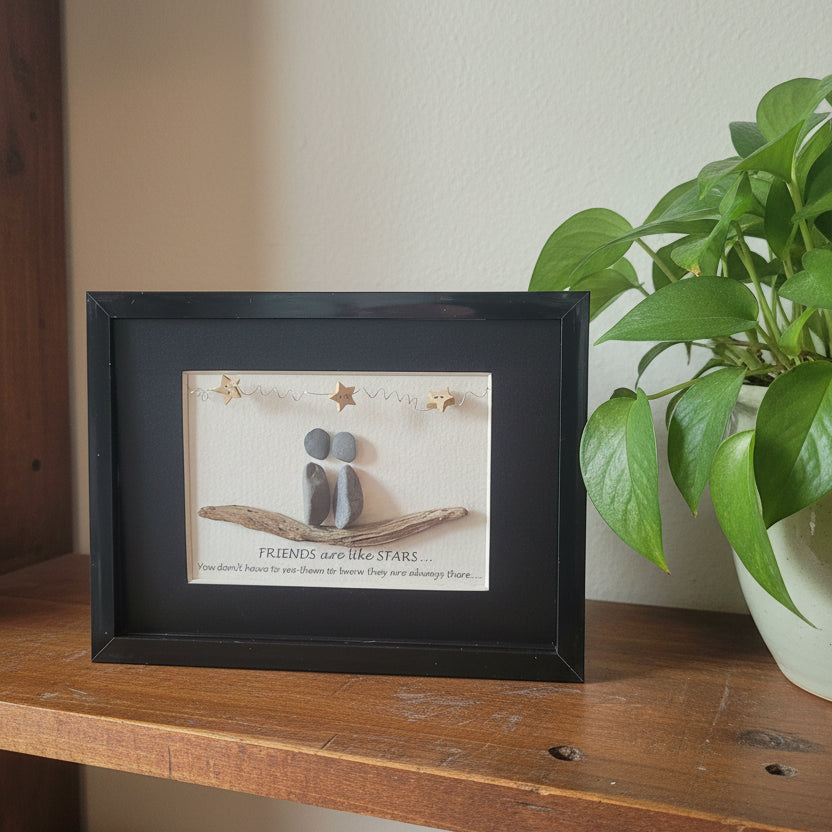 Framed Pebble & Ceramic Art - Lough Melvin Studio