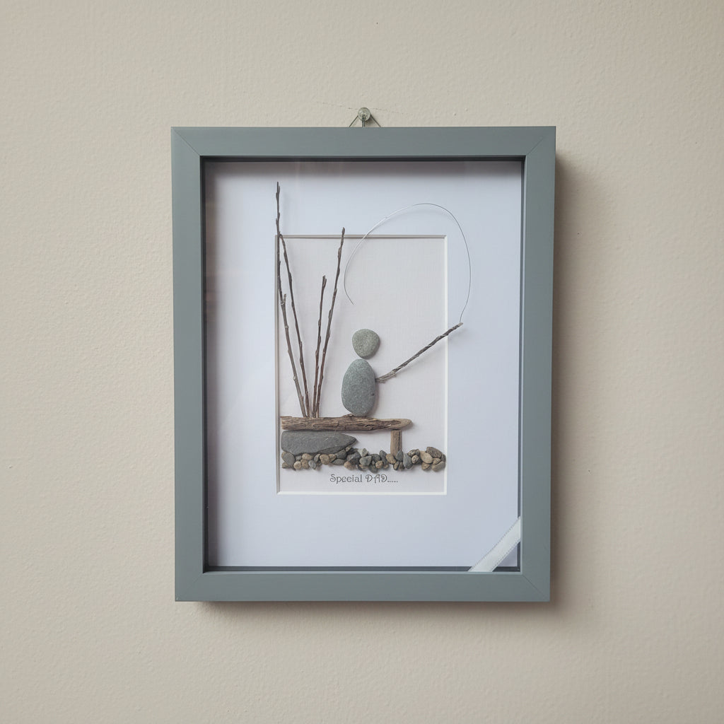 Framed Pebble & Ceramic Art - Lough Melvin Studio