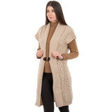 Sleeveless Shawl Collar Cardigan
