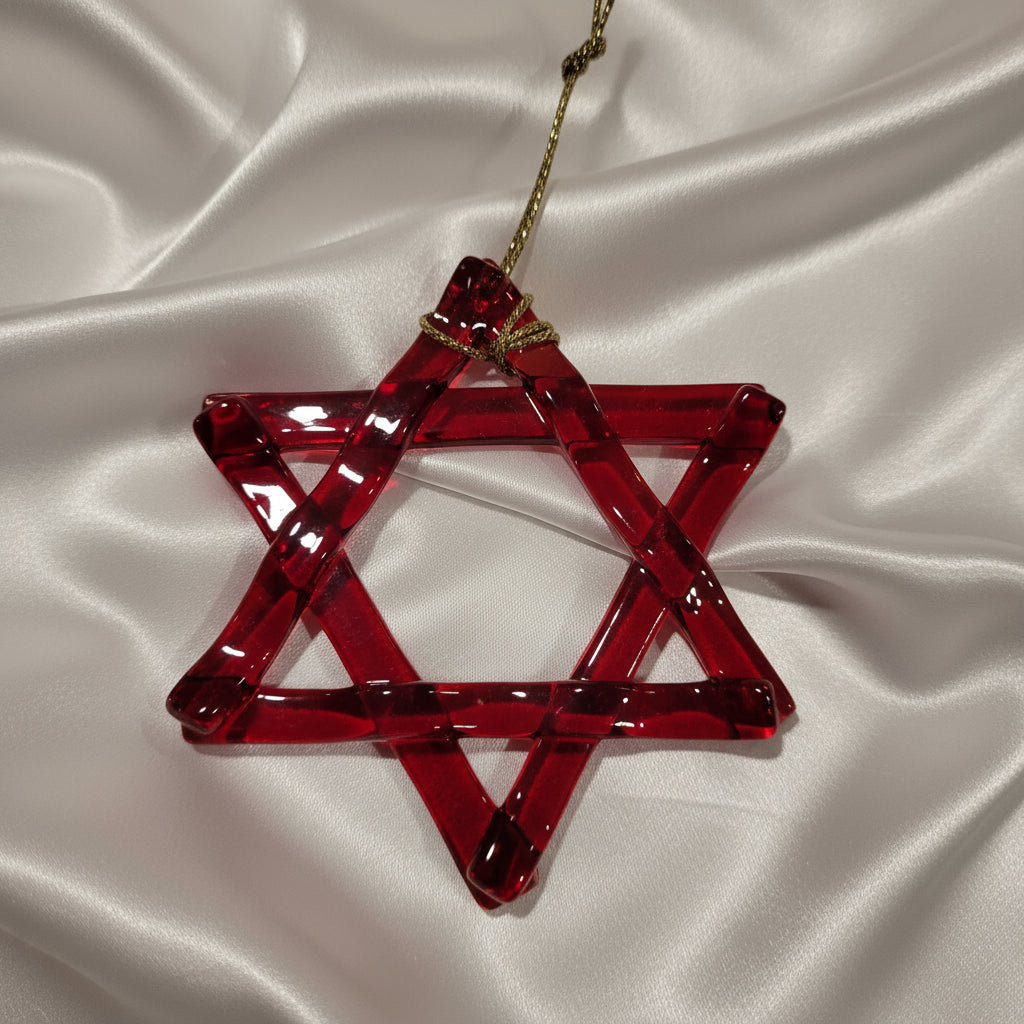 Fused Glass Christmas Star & Wreath Tree Decorations - Michelle Brady Studio