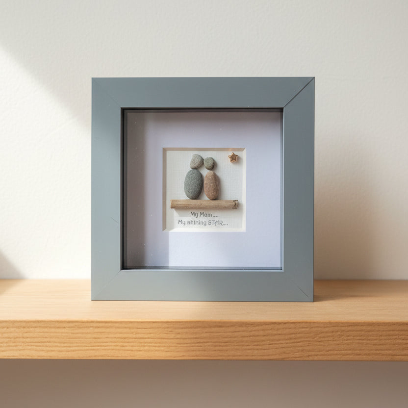 Framed Pebble & Ceramic Art - Lough Melvin Studio