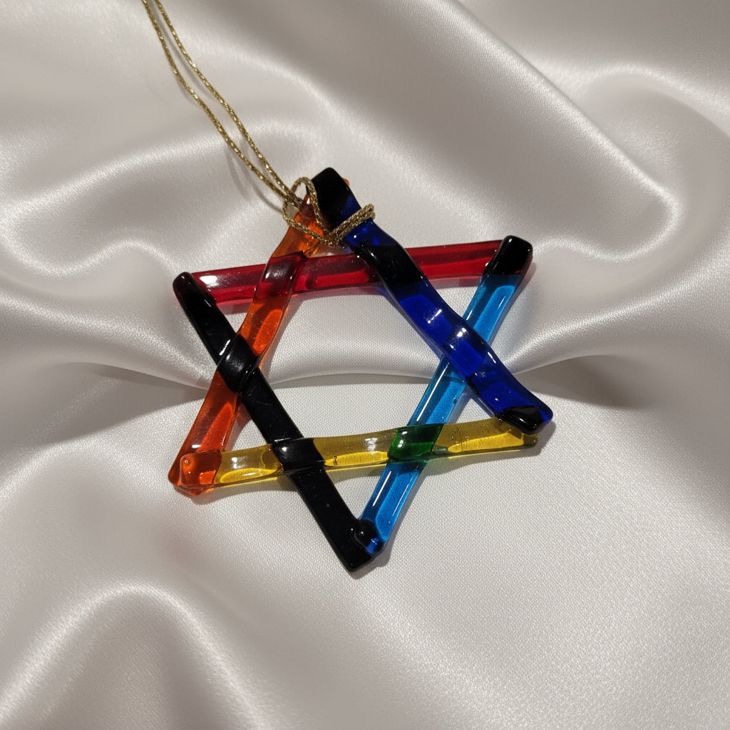 Fused Glass Christmas Star & Wreath Tree Decorations - Michelle Brady Studio