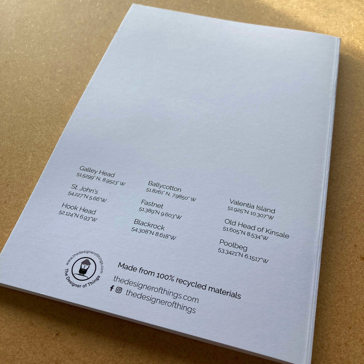 9 Lighthouses of Ireland notebook