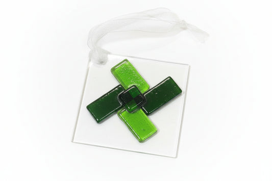 St. Brigid's Cross Fused Glass Suncatchers - Michelle Brady Studio