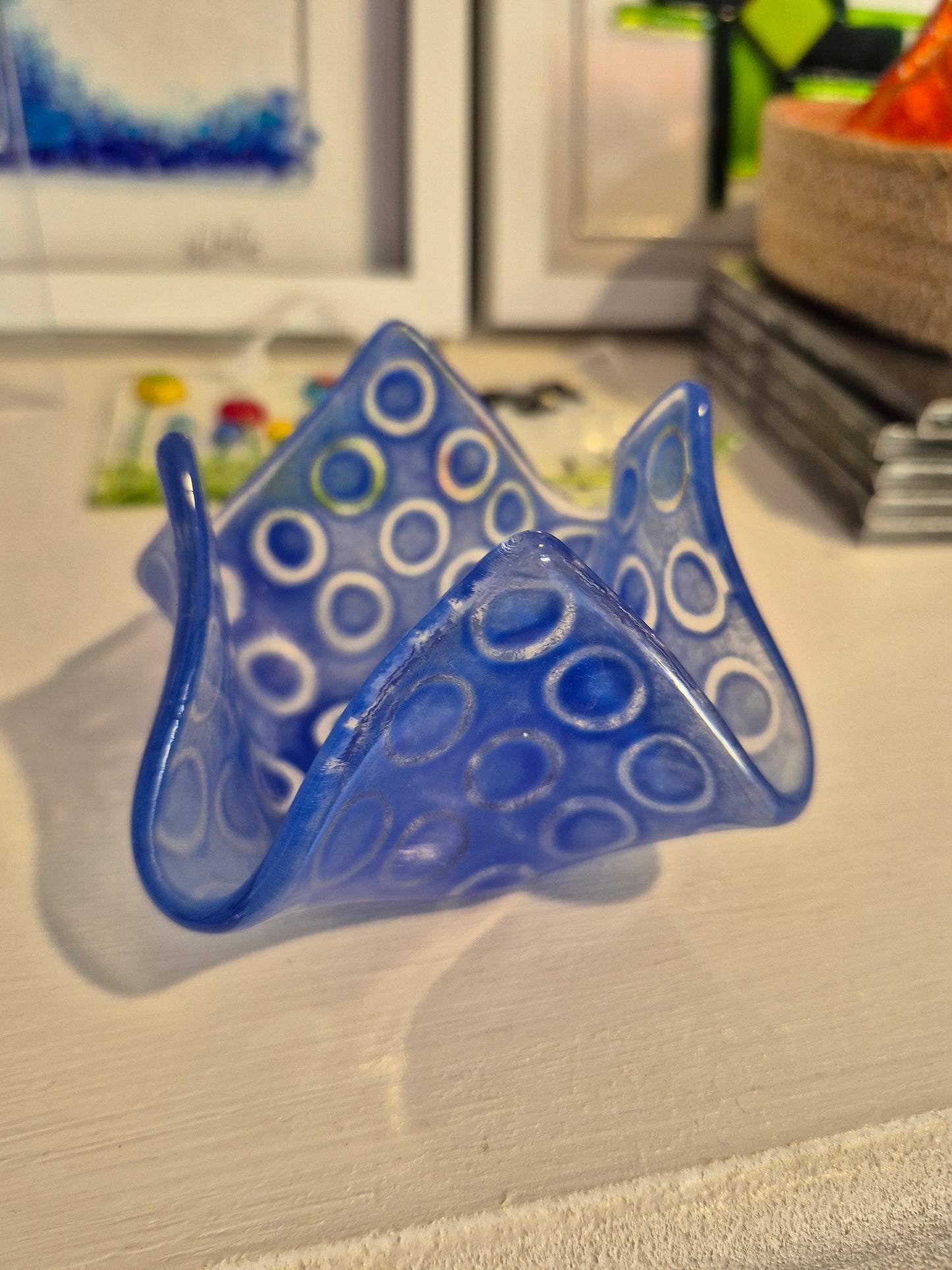Fused Glass Candle / Trinket Holder - Michelle Brady Studio