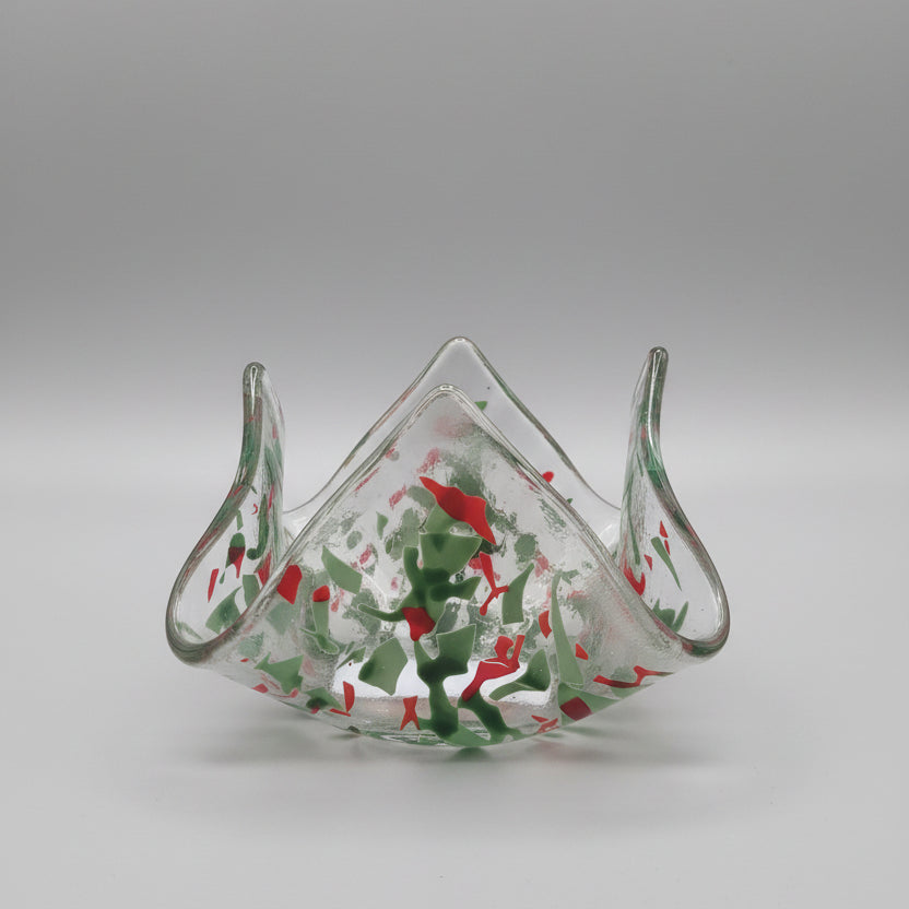 Fused Glass Candle / Trinket Holder - Michelle Brady Studio