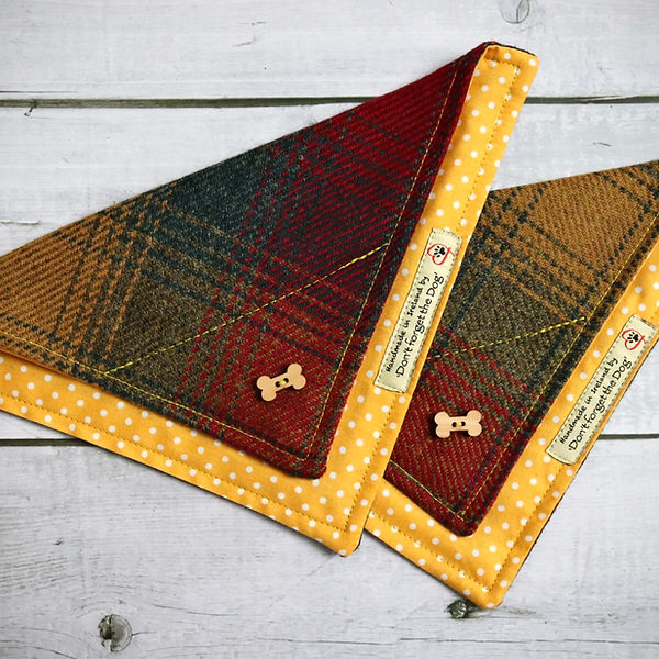 Don't forget the Dog - Tweed Dog Neckerchief