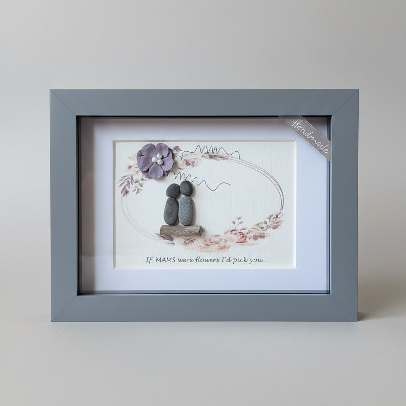 Framed Pebble & Ceramic Art - Lough Melvin Studio