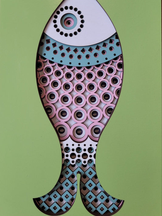 Seven2 Art - Wall Art - Samantha, geometric fish