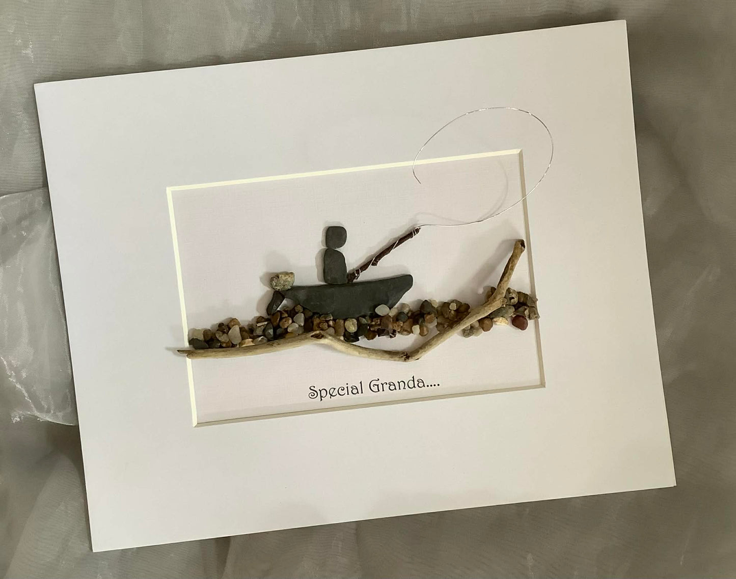 Framed Pebble & Ceramic Art - Lough Melvin Studio