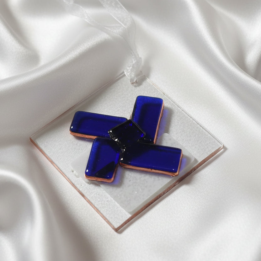 St. Brigid's Cross Fused Glass Suncatchers - Michelle Brady Studio