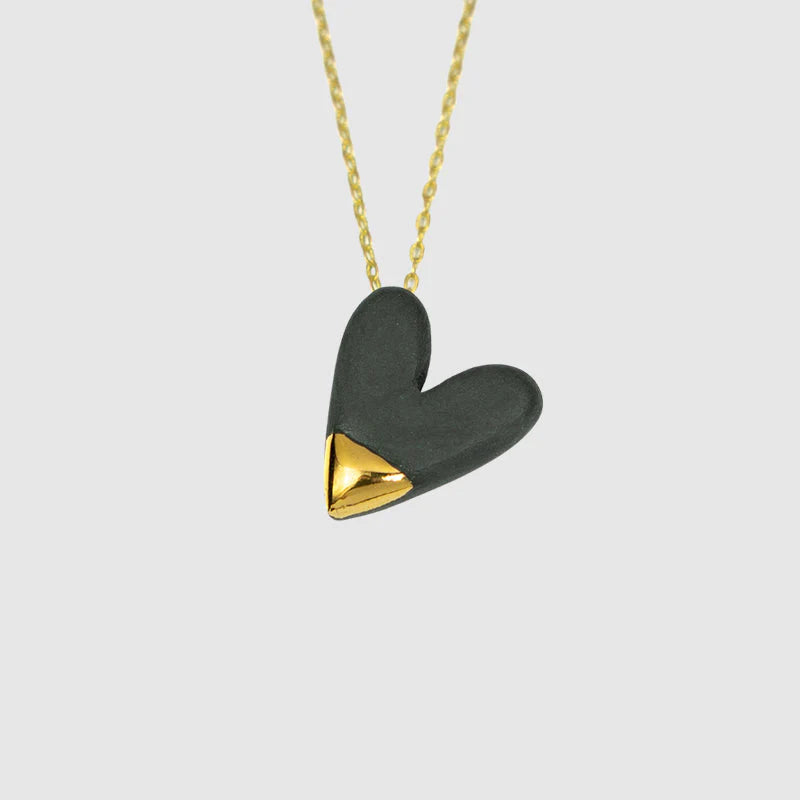 Gold-Dipped Heart Necklace - Danú