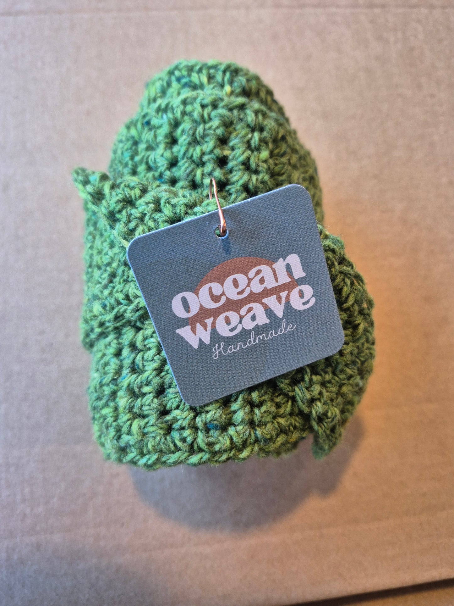 Ocean Weave - 100% Merino Wool Mini Scarf
