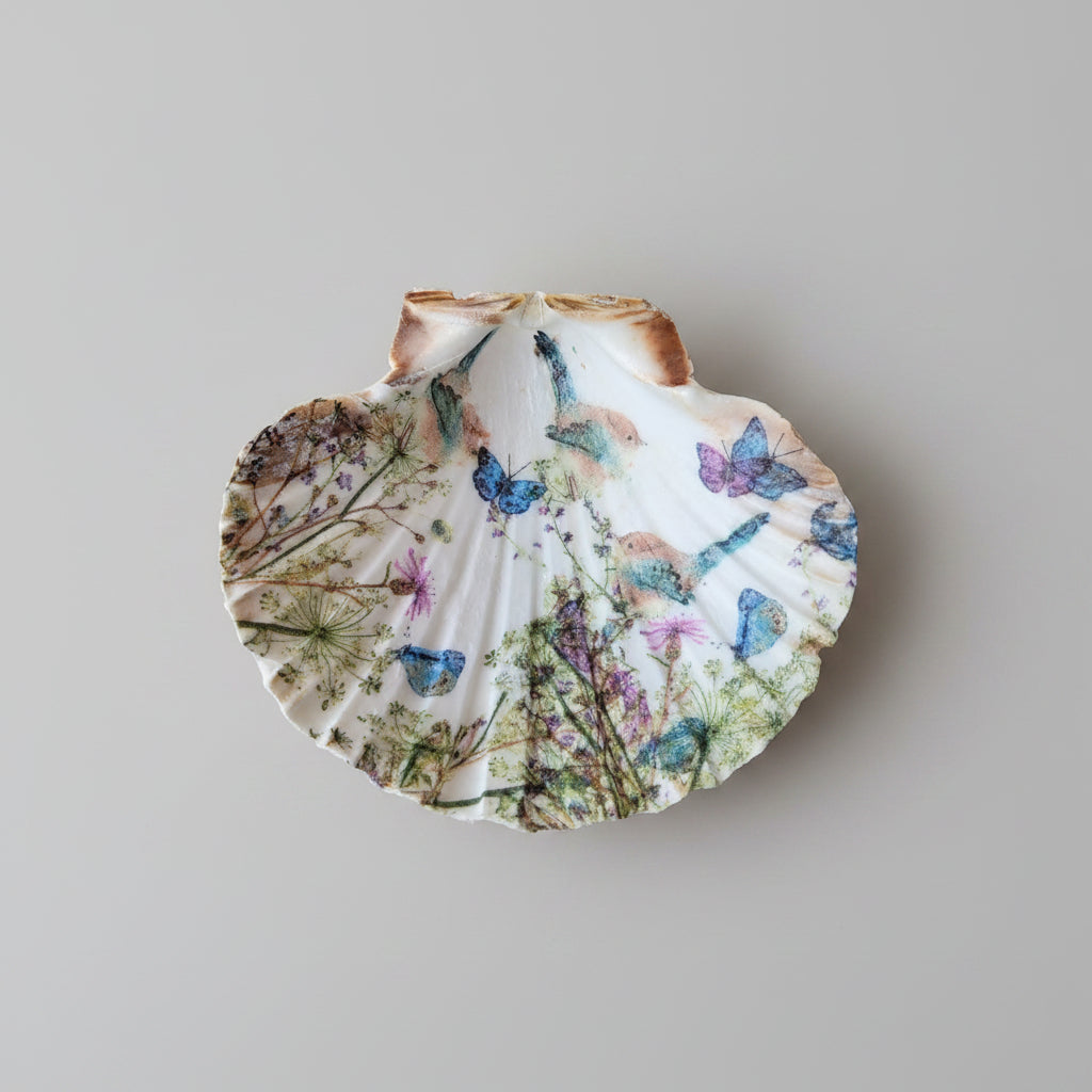 Hand Painted Scallop Seashells