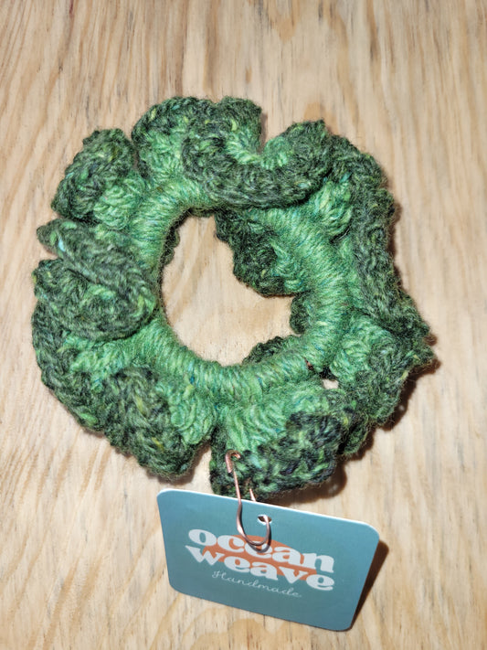 Ocean Weave - Donegal Wool  Scrunchie