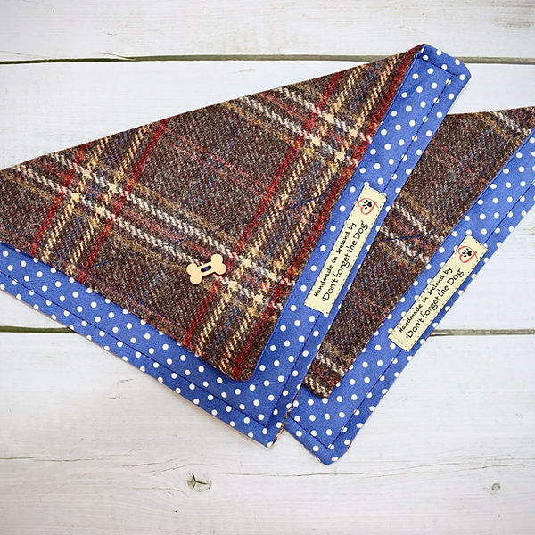 Don't forget the Dog - Tweed Dog Neckerchief