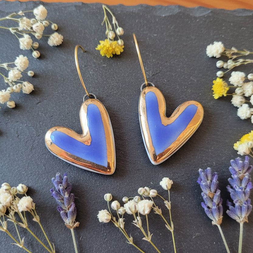Gold Dipped Heart Earrings - Danú