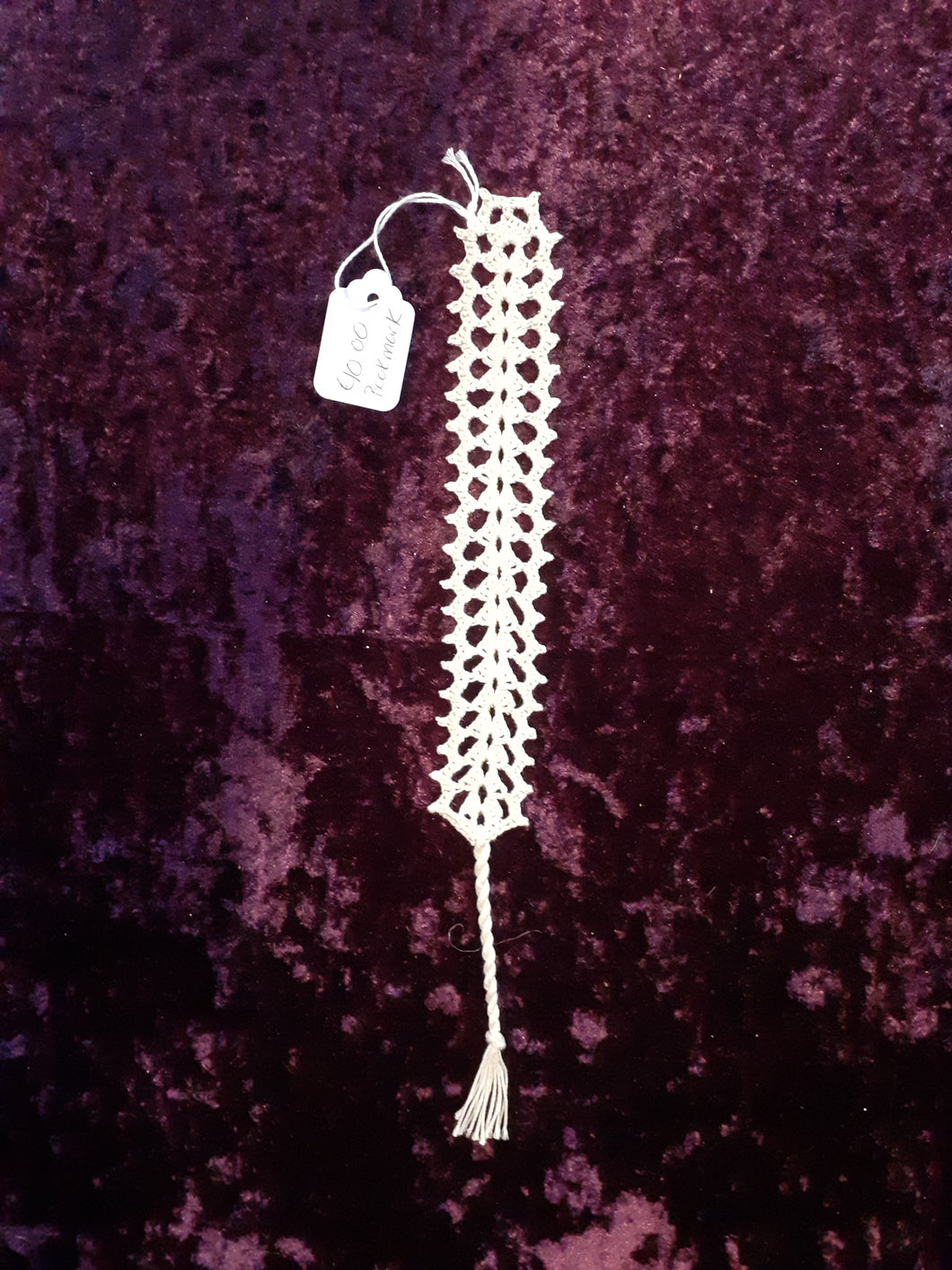 Lace crochet bookmark